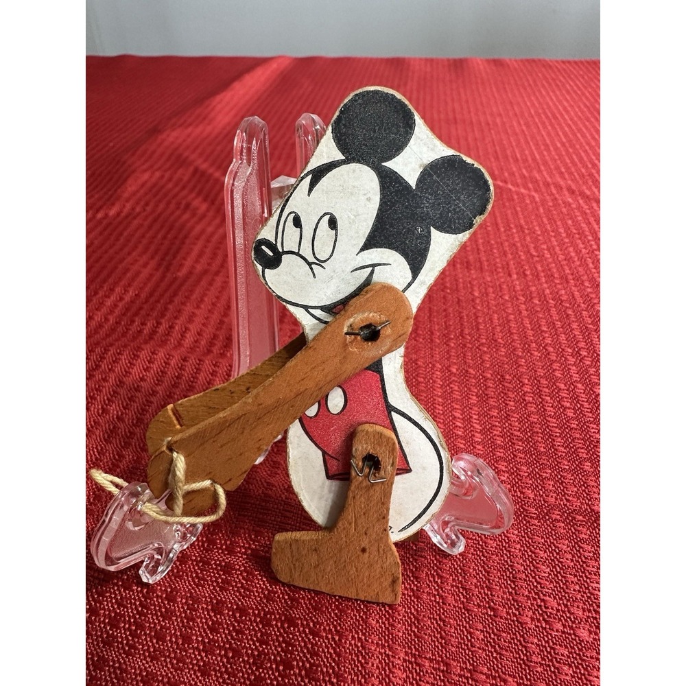 Mickey Mouse Wooden Trapeze Toy Walt Disney Productions Vintage